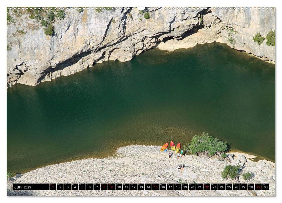 Ardèche, Grand Canyon Europas (CALVENDO Wandkalender 2025)