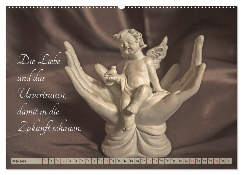 Engel - Die Worte der Liebe (CALVENDO Premium Wandkalender 2025)