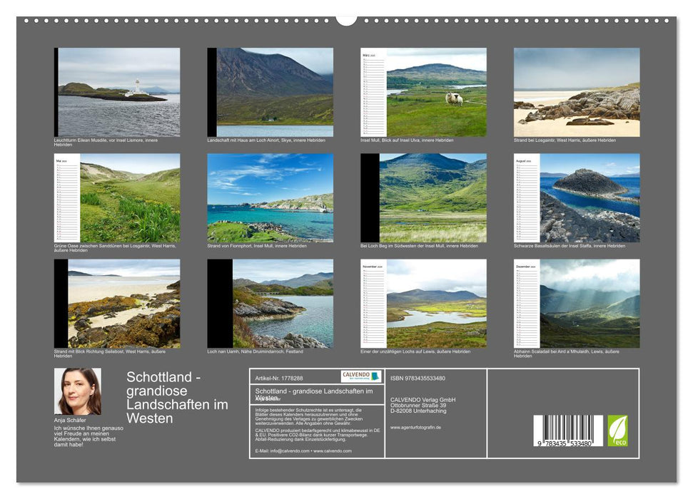 Schottland - grandiose Landschaften im Westen (CALVENDO Premium Wandkalender 2025)