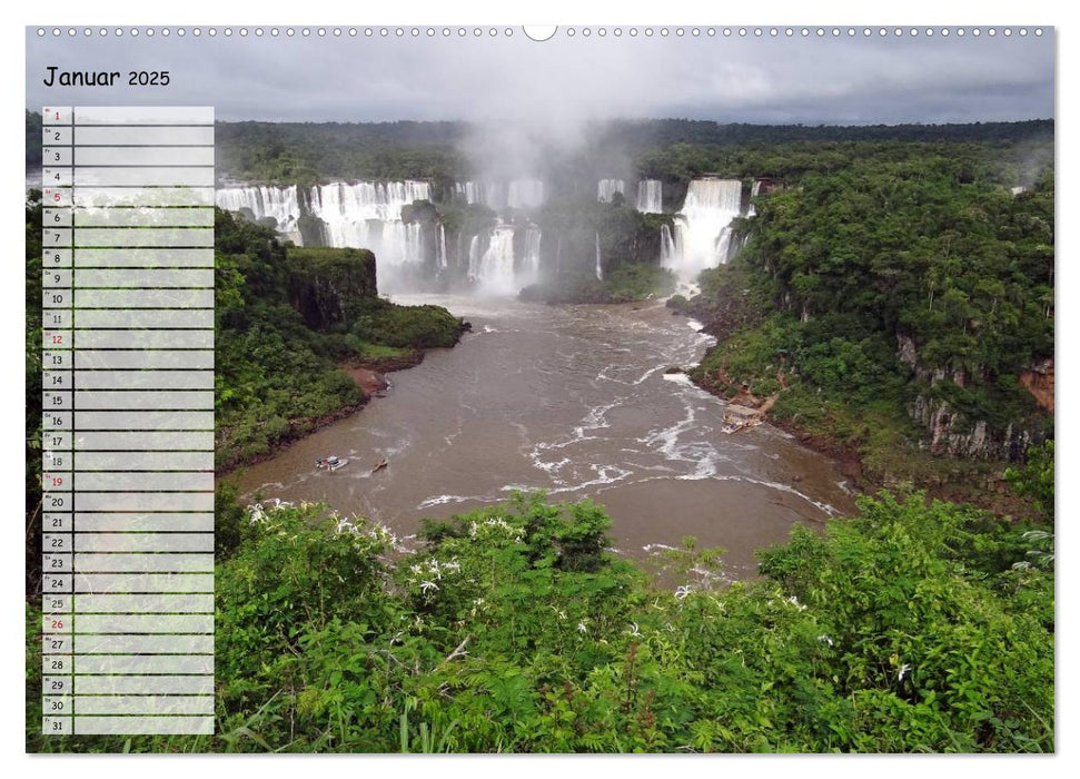 Von Iguazú bis Ushuaia - vom Regenwald bis Feuerland (CALVENDO Wandkalender 2025)
