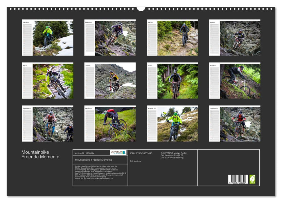 Mountainbike Freeride Momente (CALVENDO Wandkalender 2025)