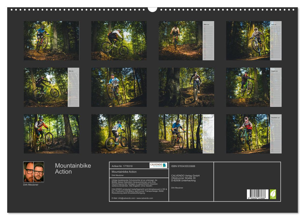 Mountainbike Action (CALVENDO Wandkalender 2025)