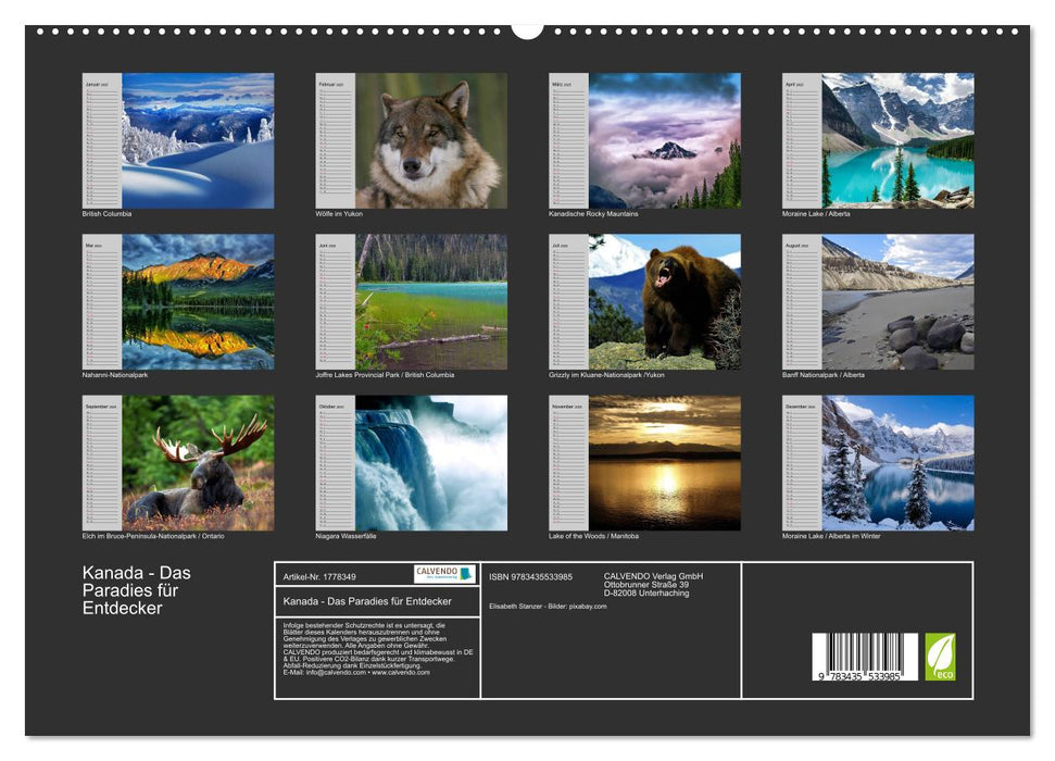 Kanada - Das Paradies für Entdecker (CALVENDO Premium Wandkalender 2025)
