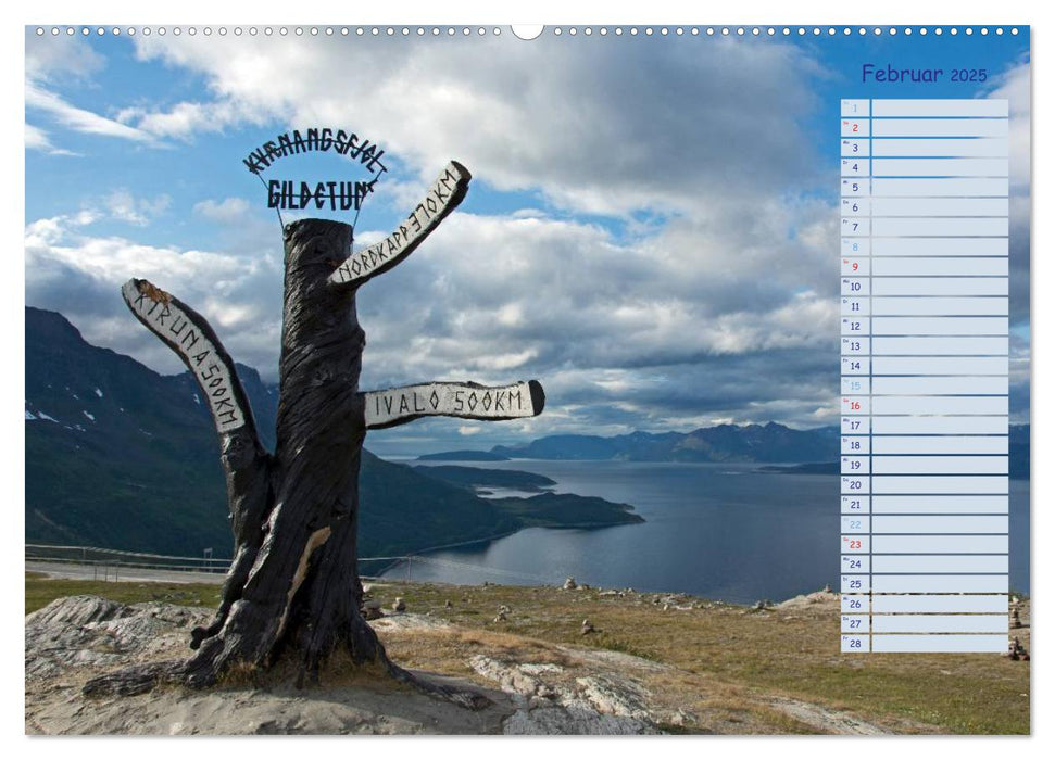 Landschaften Norwegens zwischen Polarkreis und Nordkap (CALVENDO Premium Wandkalender 2025)