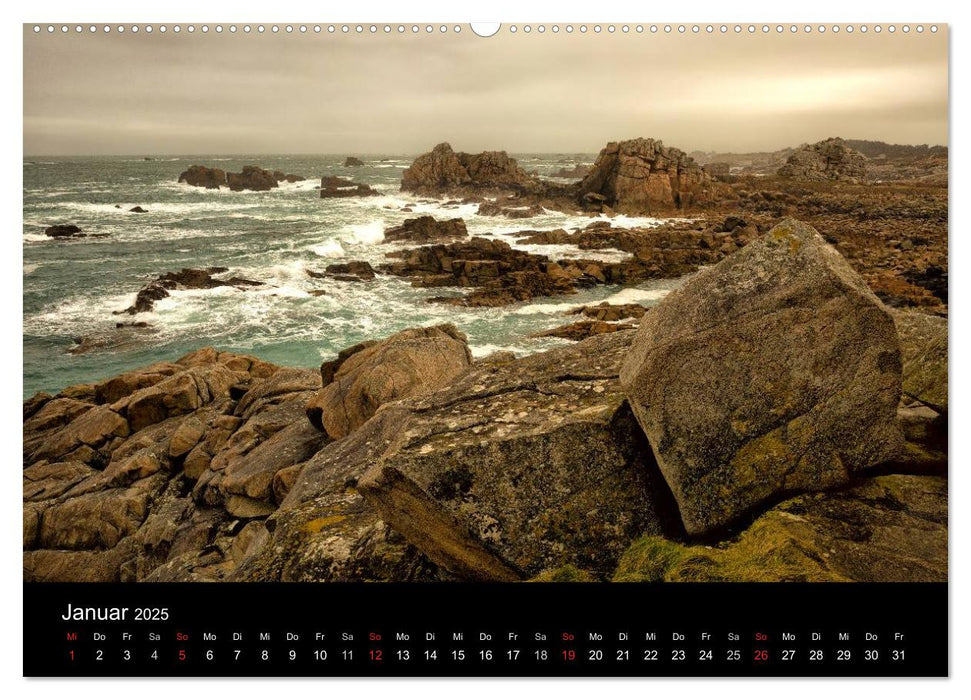 Bretagne entlang der Küste (CALVENDO Premium Wandkalender 2025)