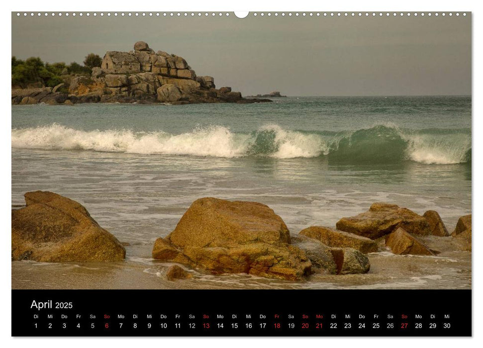Bretagne entlang der Küste (CALVENDO Premium Wandkalender 2025)