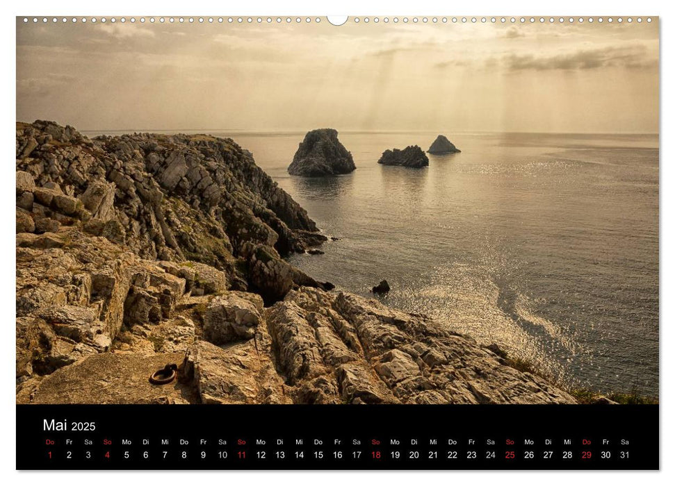 Bretagne entlang der Küste (CALVENDO Premium Wandkalender 2025)