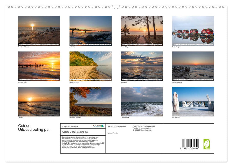 Ostsee Urlaubsfeeling pur (CALVENDO Premium Wandkalender 2025)