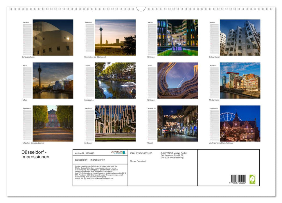 Düsseldorf - Impressionen (CALVENDO Wandkalender 2025)