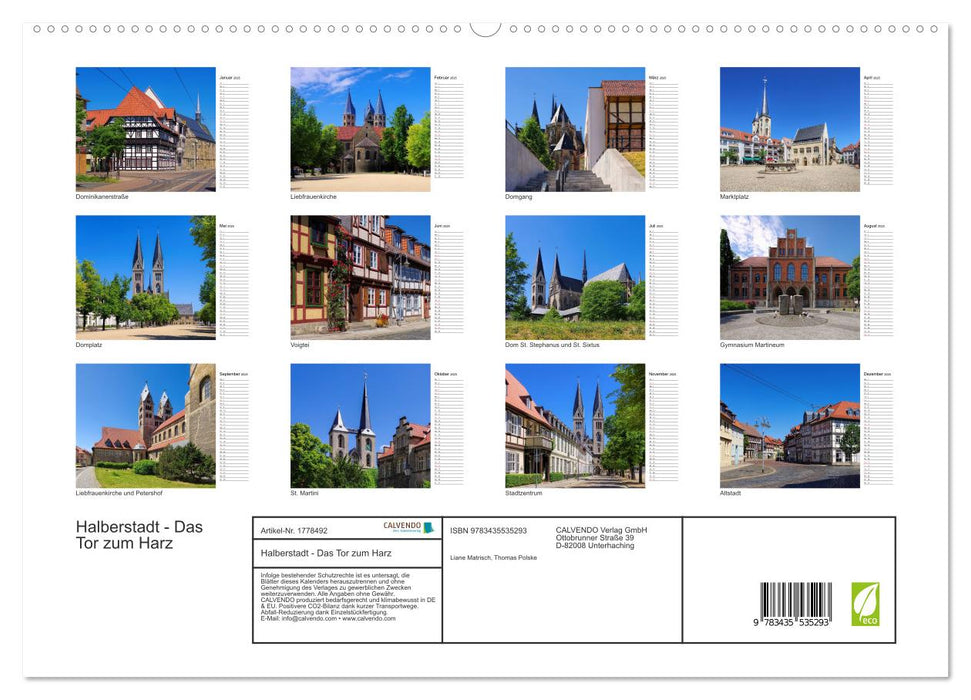 Halberstadt - Das Tor zum Harz (CALVENDO Premium Wandkalender 2025)