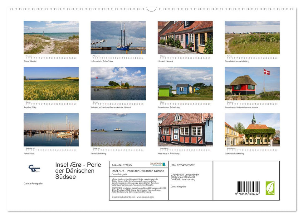 Insel Ærø - Perle der Dänischen Südsee (CALVENDO Premium Wandkalender 2025)