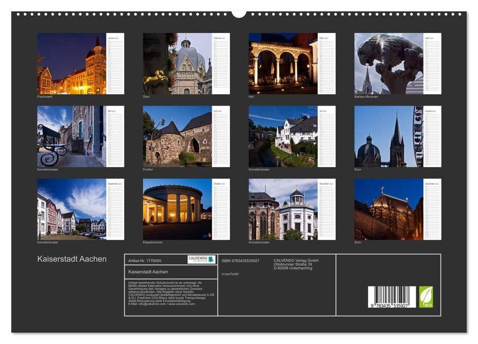 Kaiserstadt Aachen (CALVENDO Premium Wandkalender 2025)