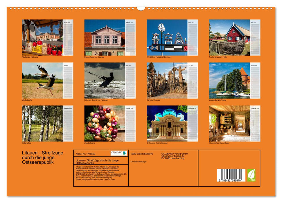 Litauen - Streifzüge durch die junge Ostseerepublik (CALVENDO Premium Wandkalender 2025)