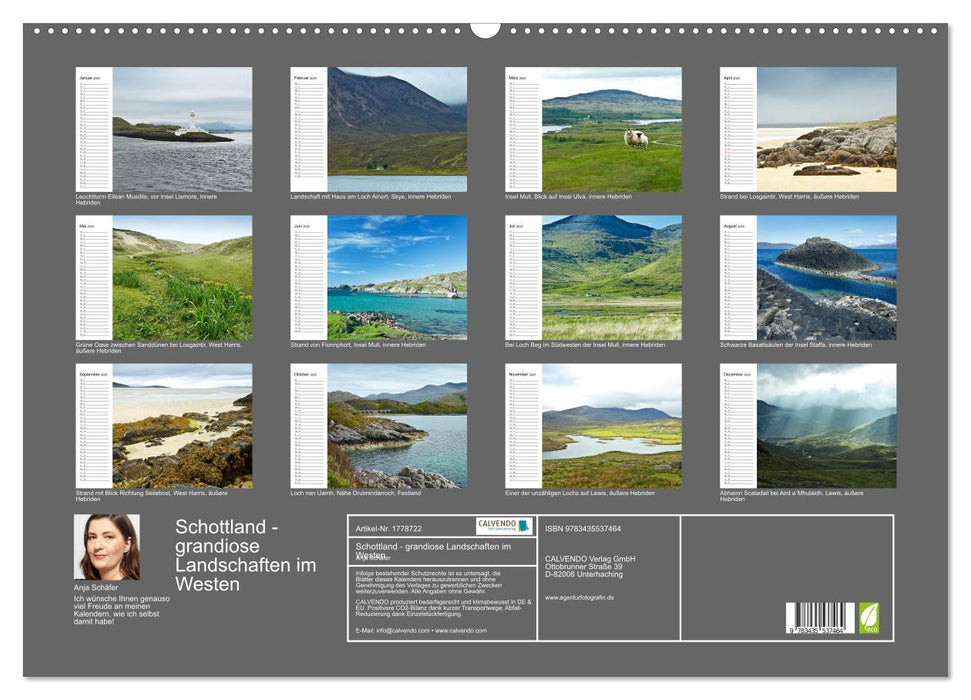 Schottland - grandiose Landschaften im Westen (CALVENDO Wandkalender 2025)