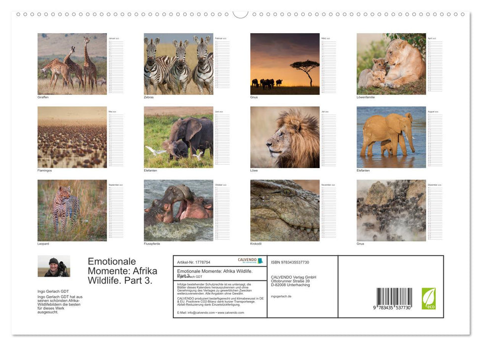 Emotionale Momente: Afrika Wildlife. Part 3. (CALVENDO Premium Wandkalender 2025)