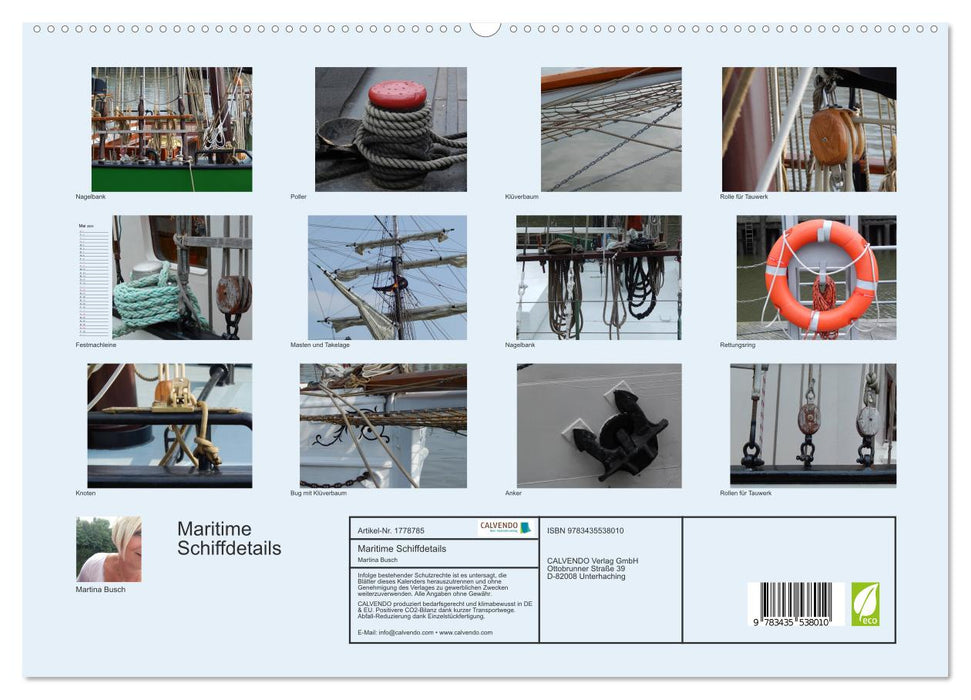 Maritime Schiffdetails (CALVENDO Premium Wandkalender 2025)