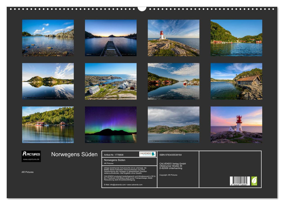 Norwegens Süden (CALVENDO Wandkalender 2025)