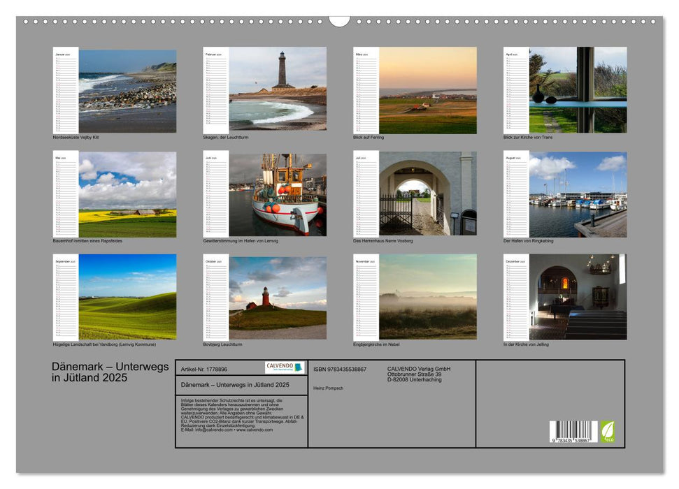 Dänemark – Unterwegs in Jütland 2025 (CALVENDO Wandkalender 2025)