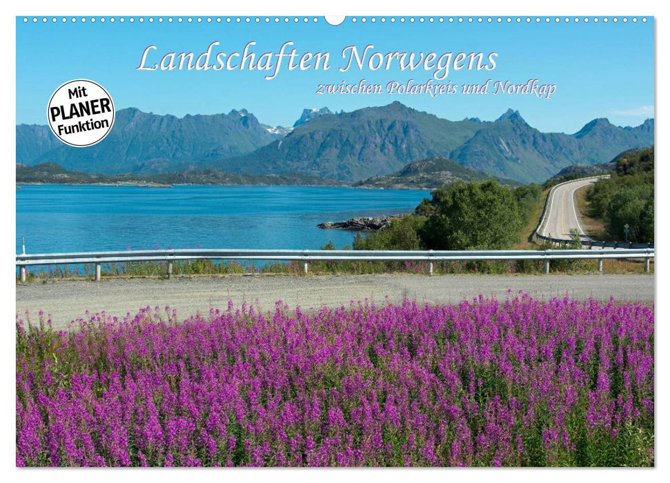 Landschaften Norwegens zwischen Polarkreis und Nordkap (CALVENDO Wandkalender 2025)