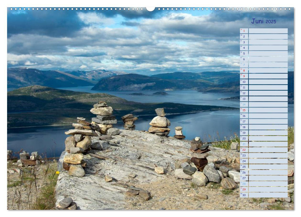 Landschaften Norwegens zwischen Polarkreis und Nordkap (CALVENDO Wandkalender 2025)