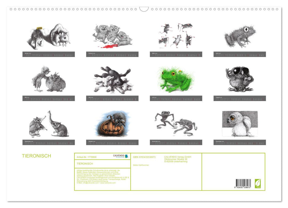 TIERONISCH (CALVENDO Wandkalender 2025)