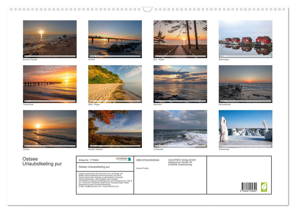 Ostsee Urlaubsfeeling pur (CALVENDO Wandkalender 2025)