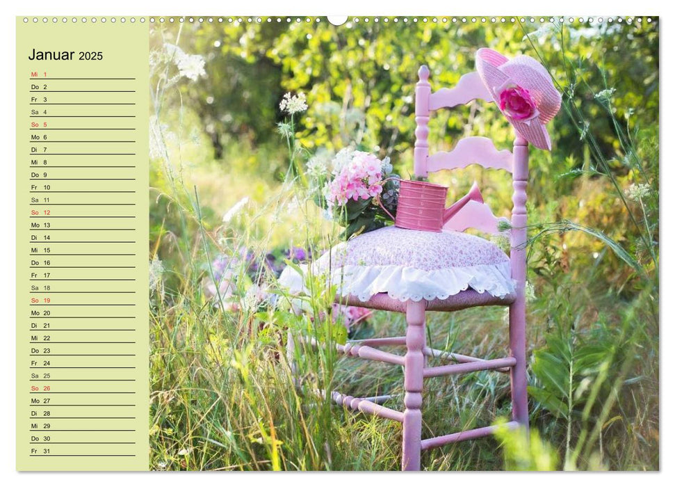 Landhaus-Romantik. Die Farben des Sommers (CALVENDO Premium Wandkalender 2025)