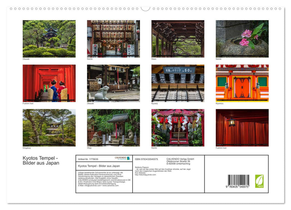 Kyotos Tempel - Bilder aus Japan (CALVENDO Premium Wandkalender 2025)