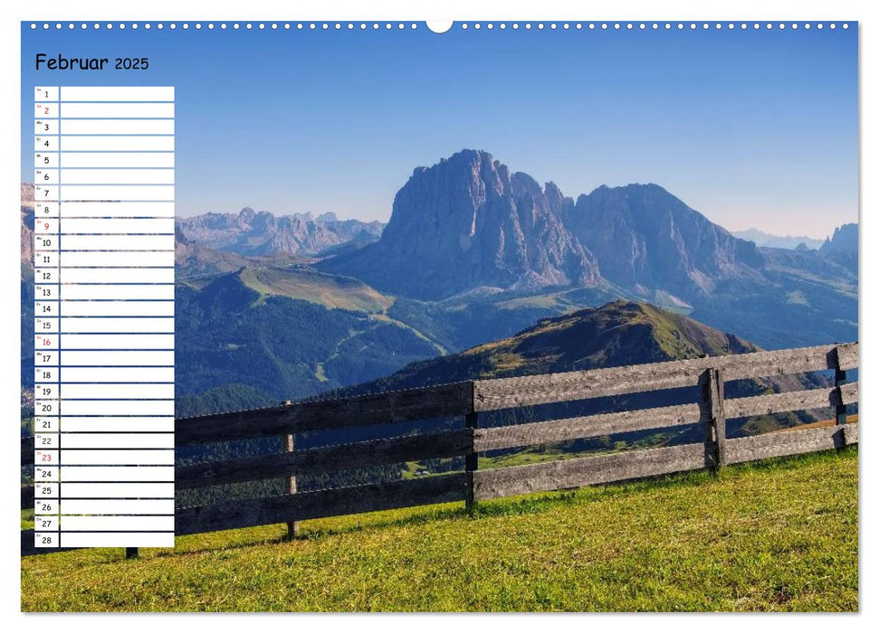 Das Grödner Tal - Im Herzen der Dolomiten (CALVENDO Premium Wandkalender 2025)