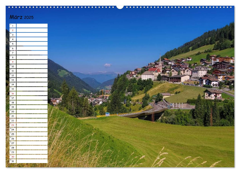 Das Grödner Tal - Im Herzen der Dolomiten (CALVENDO Premium Wandkalender 2025)