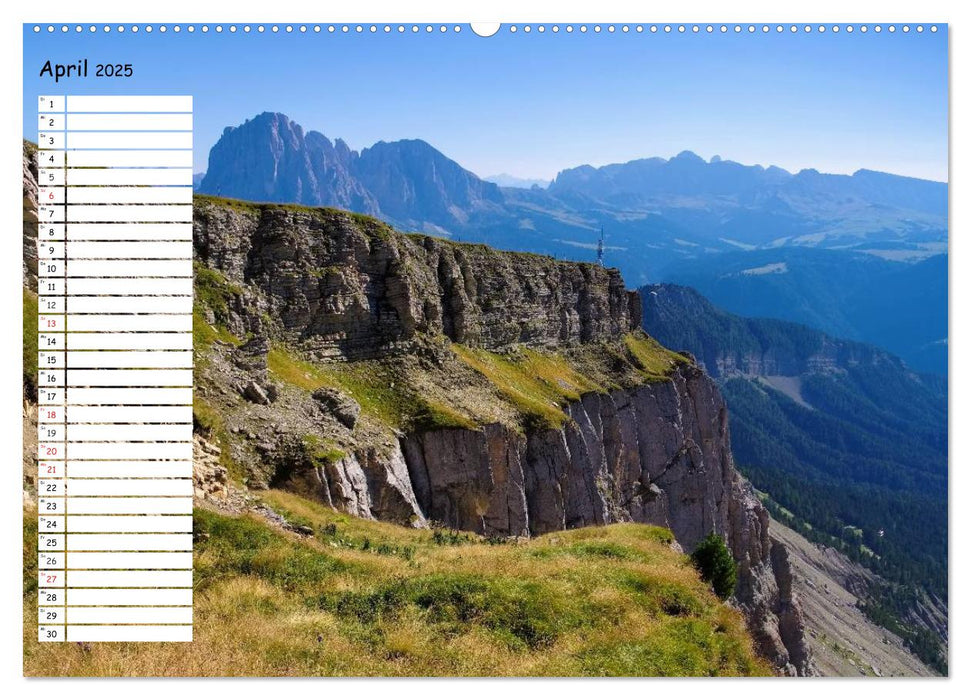 Das Grödner Tal - Im Herzen der Dolomiten (CALVENDO Premium Wandkalender 2025)