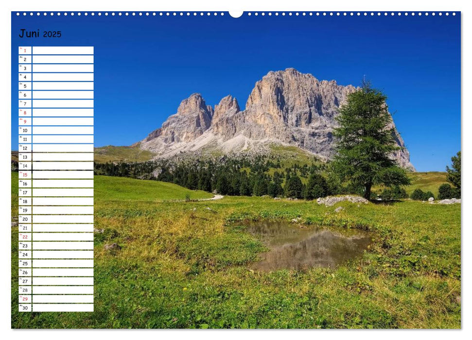 Das Grödner Tal - Im Herzen der Dolomiten (CALVENDO Premium Wandkalender 2025)