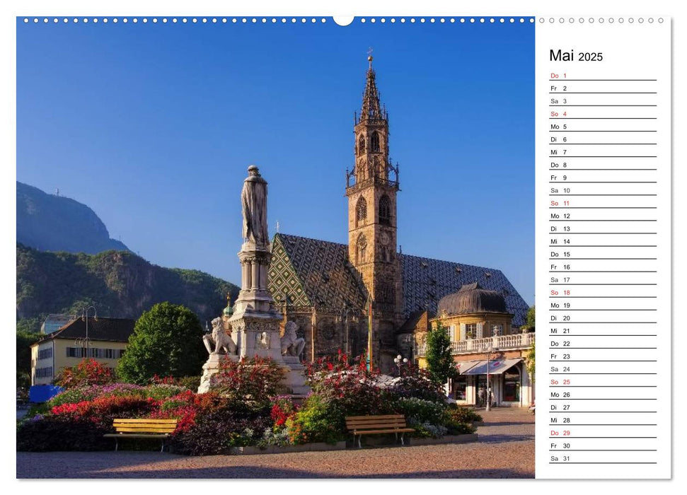 Bozen - Tiroler Tradition mit mediterranem Charme (CALVENDO Premium Wandkalender 2025)