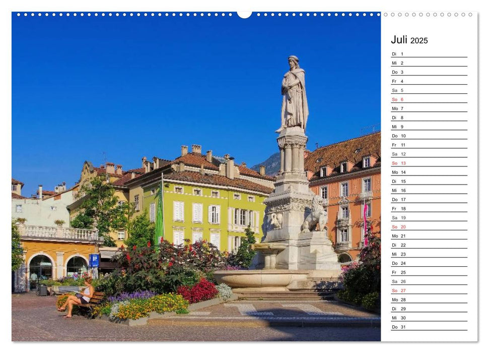 Bozen - Tiroler Tradition mit mediterranem Charme (CALVENDO Premium Wandkalender 2025)