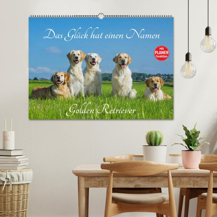 Das Glück hat einen Namen - Golden Retriever (CALVENDO Wandkalender 2025)