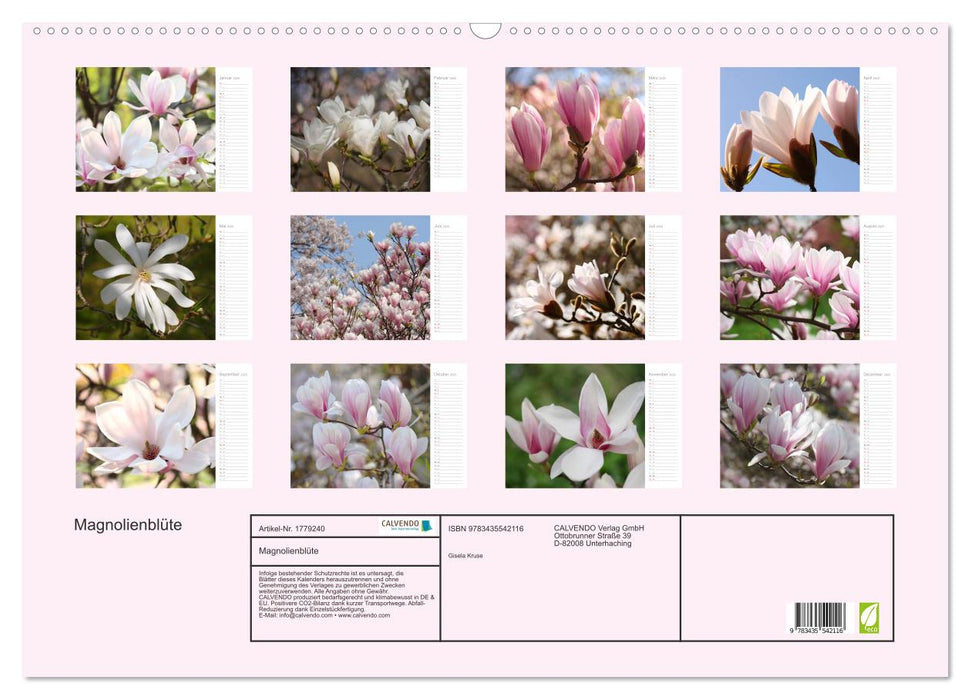 Magnolienblüte (CALVENDO Wandkalender 2025)