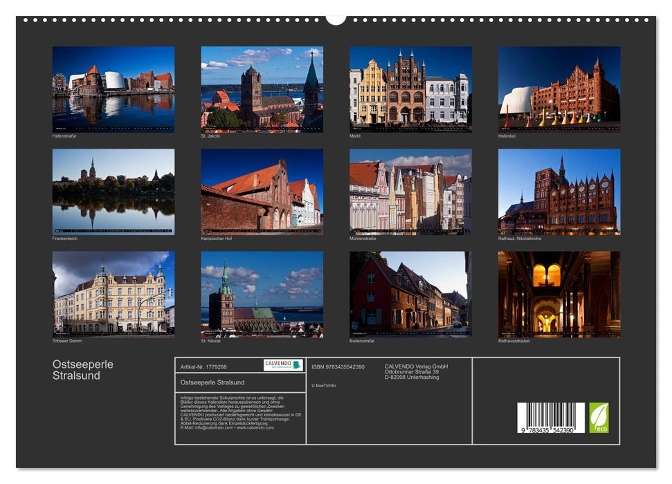 Ostseeperle Stralsund (CALVENDO Premium Wandkalender 2025)