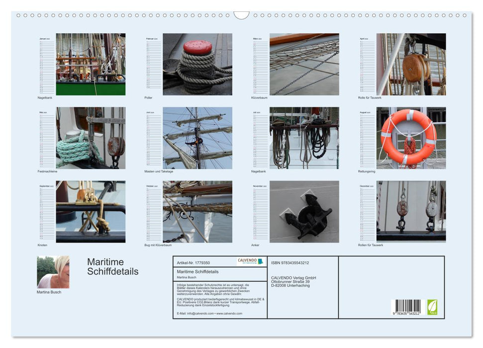 Maritime Schiffdetails (CALVENDO Wandkalender 2025)
