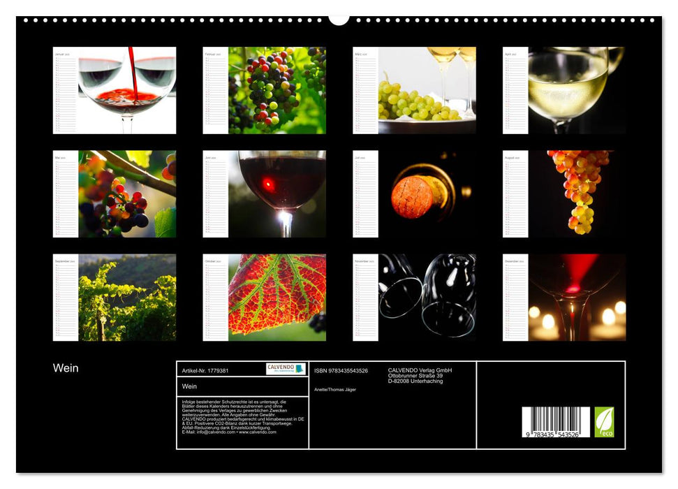 Wein (CALVENDO Premium Wandkalender 2025)