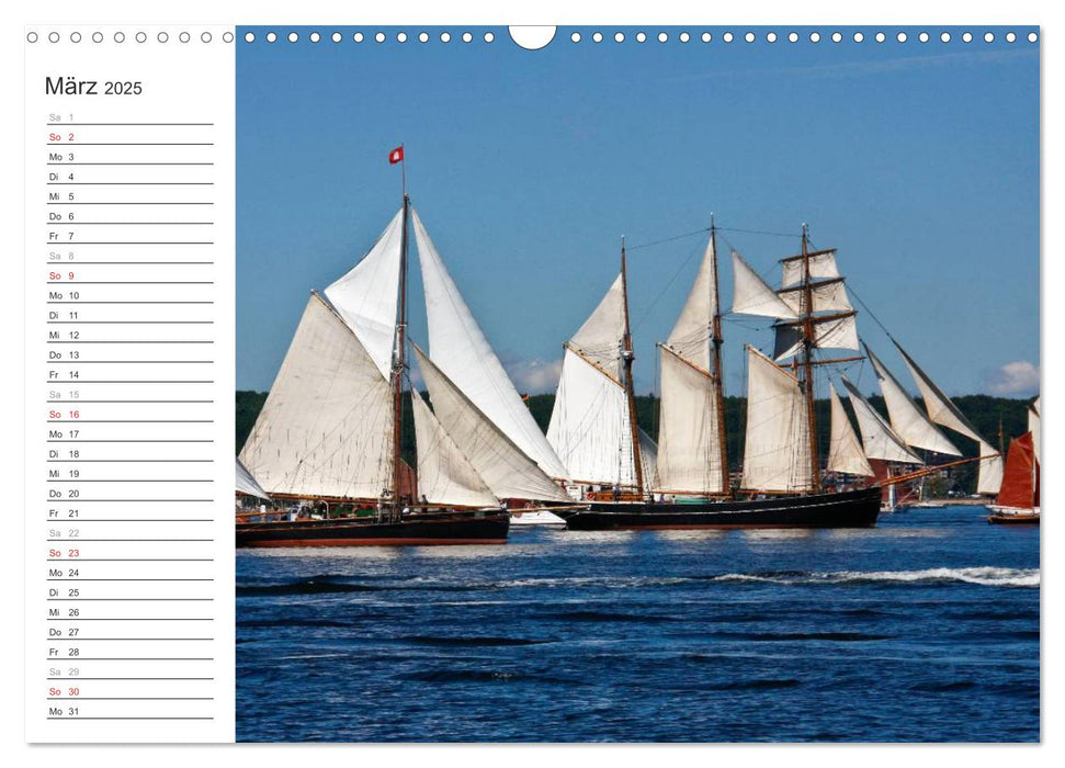 Historische Segelschiffe auf der Ostsee (CALVENDO Wandkalender 2025)