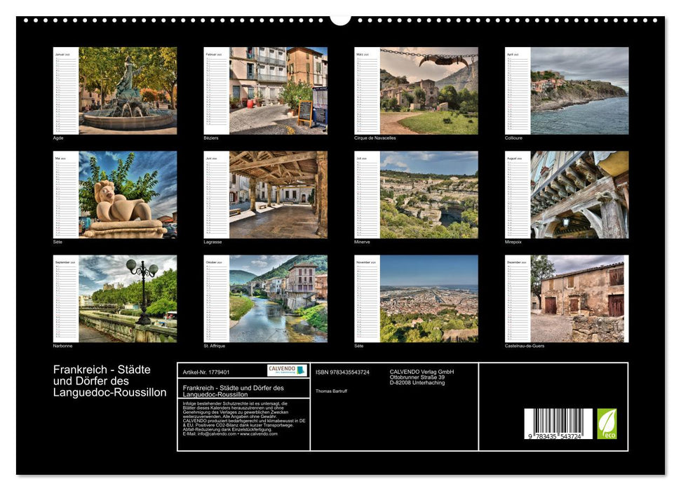 Frankreich - Städte und Dörfer des Languedoc-Roussillon (CALVENDO Premium Wandkalender 2025)