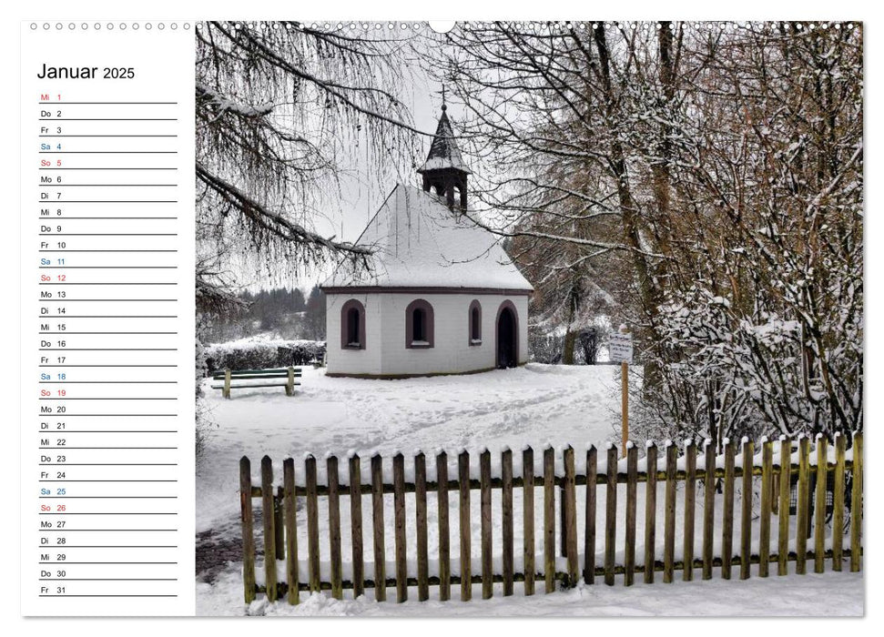Sa(ar)krale Baukunst - Kapellen im Saarland (CALVENDO Premium Wandkalender 2025)