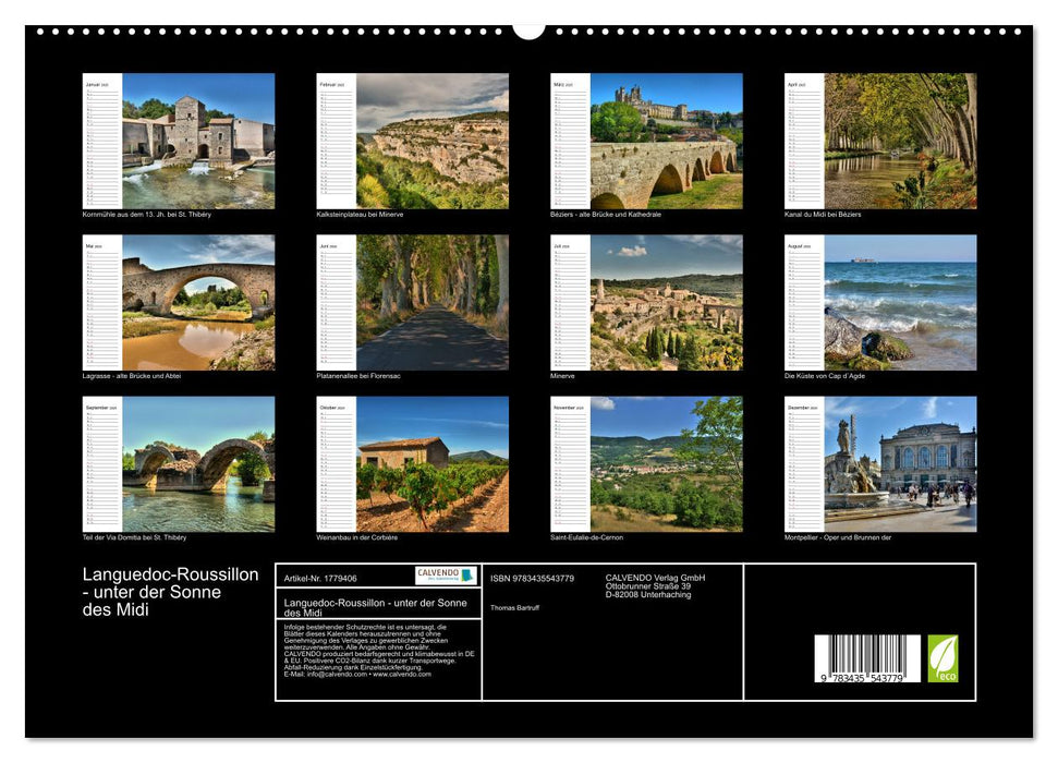 Languedoc-Roussillon - unter der Sonne des Midi (CALVENDO Premium Wandkalender 2025)