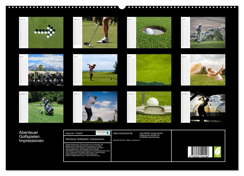 Abenteuer Golfspielen. Impressionen (CALVENDO Premium Wandkalender 2025)