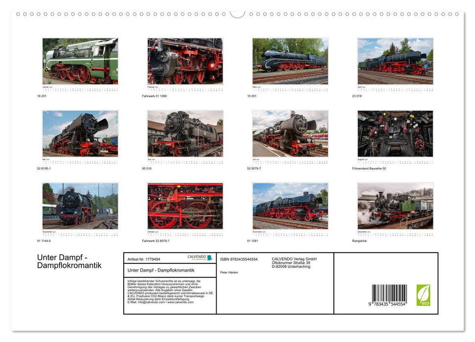 Unter Dampf - Dampflokromantik (CALVENDO Premium Wandkalender 2025)