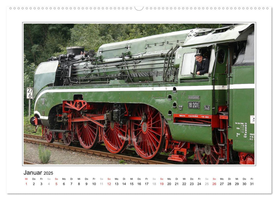 Unter Dampf - Dampflokromantik (CALVENDO Premium Wandkalender 2025)