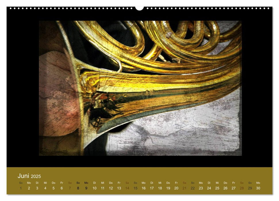 Klangbilder Instrumental-KUNST (CALVENDO Premium Wandkalender 2025)