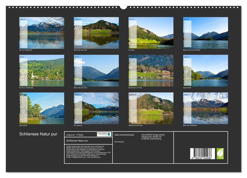 Schliersee Natur pur (CALVENDO Premium Wandkalender 2025)