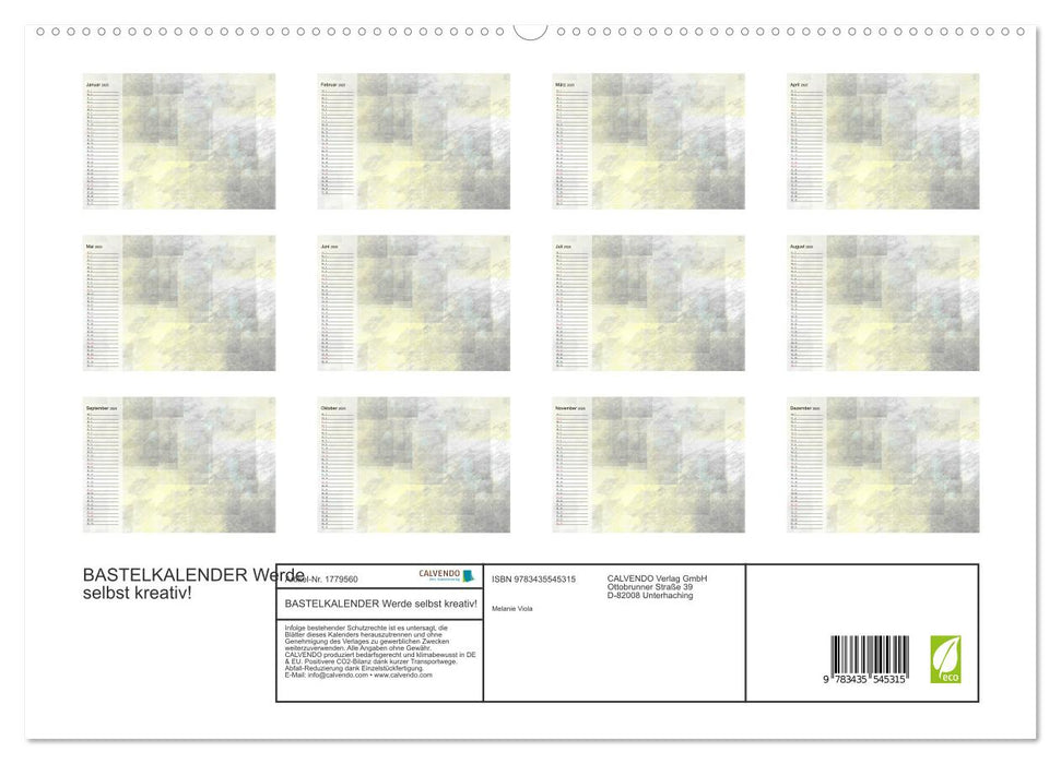 BASTELKALENDER Werde selbst kreativ! (CALVENDO Premium Wandkalender 2025)