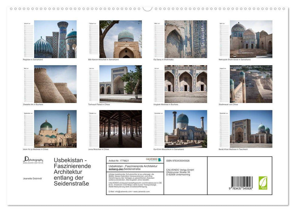 Usbekistan - Faszinierende Architektur entlang der Seidenstraße (CALVENDO Premium Wandkalender 2025)